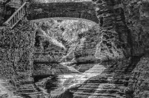 Bridge overview Watkins Glen Black and White