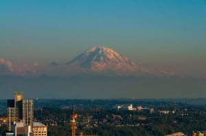 Mt. Rainier view from Space Needle, Seattle WA