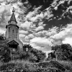 Abandoned church Pittsburgh, PA black and white Abandoned church
