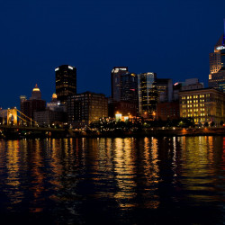 Night view from South shore, Pittsburgh PA Night view from South shore
