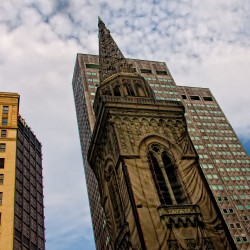 Church Steeple under repair Pittsburgh 2012 Church Steeple under repair Pittsburgh 2012