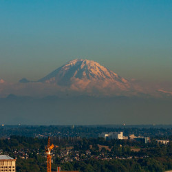 Mt. Rainier view from Space Needle, Seattle WA Mt. Rainier view from Space Needle, Seattle WA