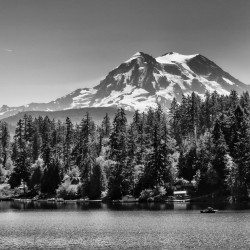 Mt. Rainier first view in BW Mt. Rainier first view in BW