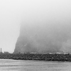 La Push Beach foggy view Olympic Peninsula, WA 2016 Black and White La Push Beach foggy view BW